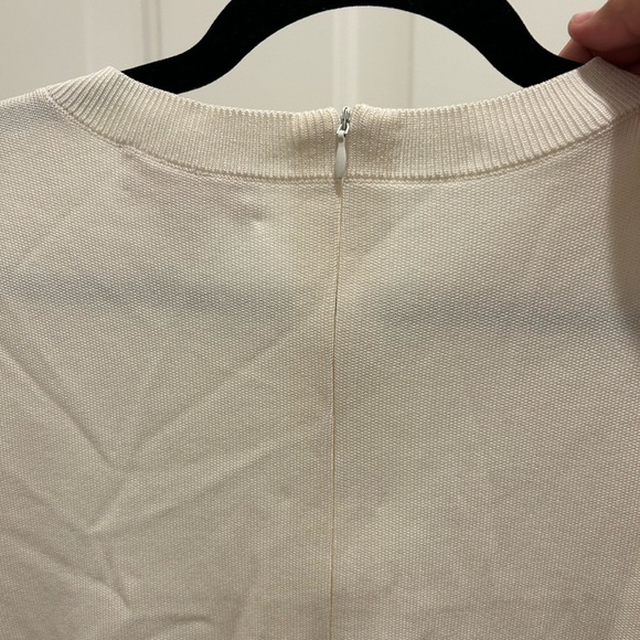 RACHEL PARCELL Ivory Cloud Pleated Crepe Skirt Mixed Media Knit Dress - Picture 8 of 10